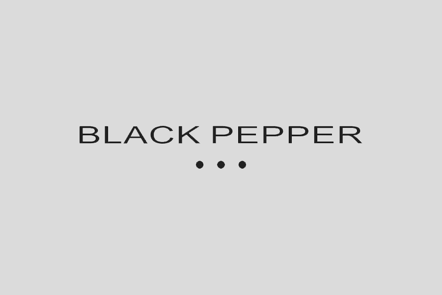 black pepper black and white logo